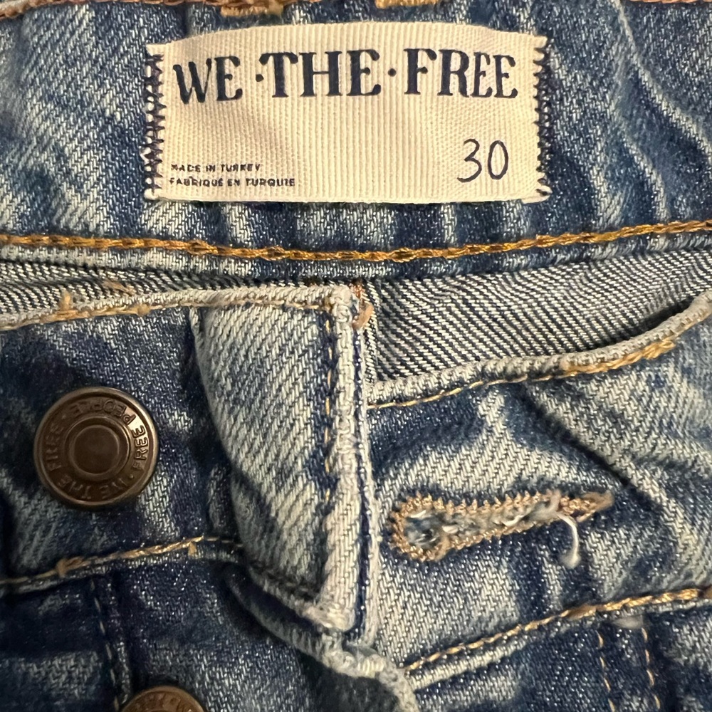 We The Free Light Blue Denim Barrel Jeans
